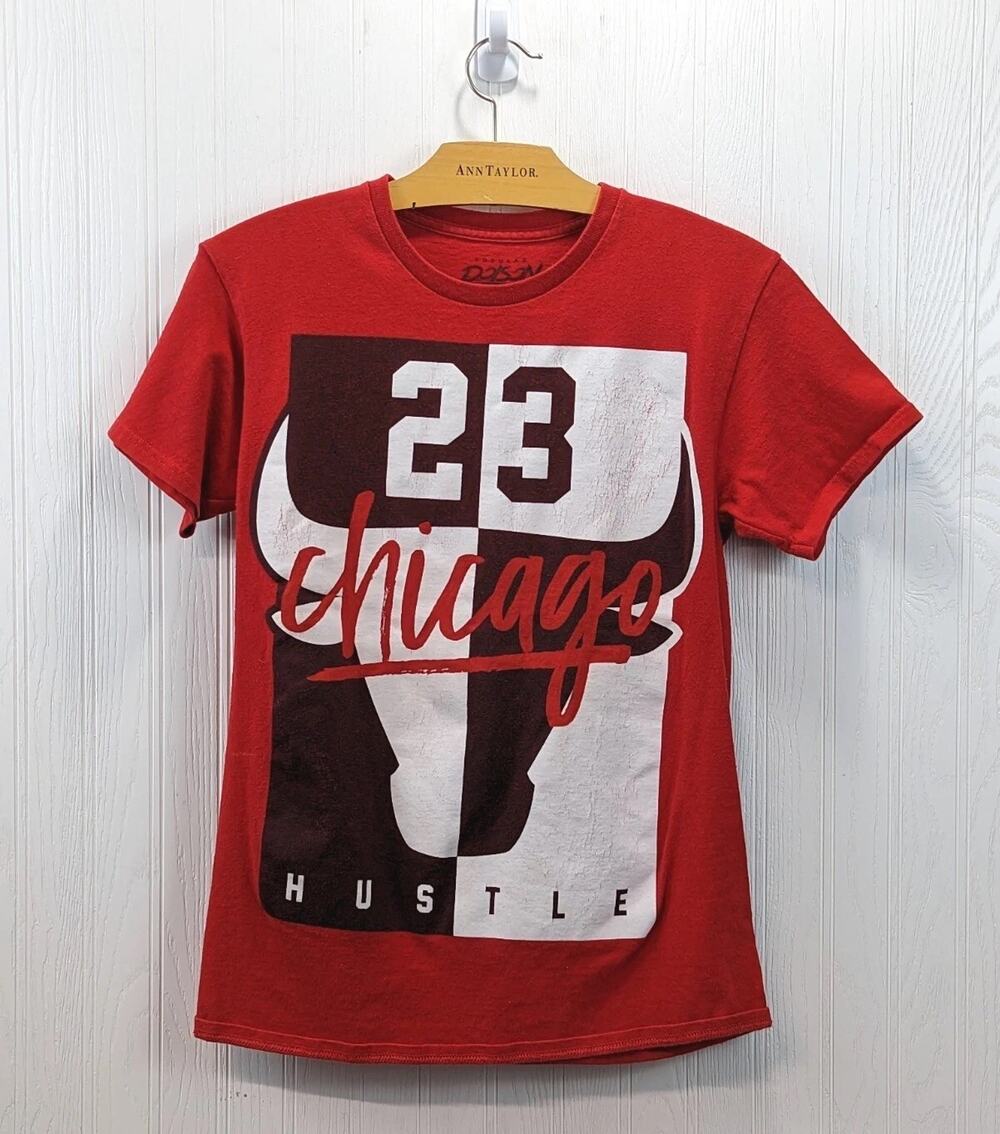 Popular Poison NBA Chicago Bulls Hustle #23 Jordan T-Shirt Cotton Size Small